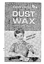 DUST N WAX BONAMI FURNITURE POLISH SPRAY ON WIPE OFF!