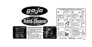 GO-JO CREME TYPE HAND CLEANER GOJER INC.