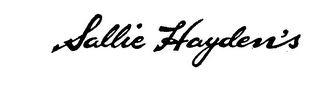 SALLIE HAYDEN'S