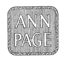 ANN PAGE trademark