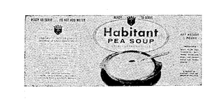 HABITANT PEA SOUP READY TO SERVE DO NOT ADD WATER NET WEIGHT