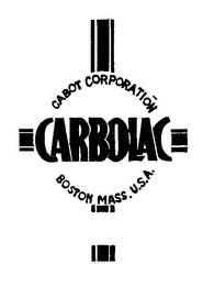 CARBOLAC CABOT CORPORATION BOSTON MASS. U.S.A.