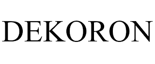 DEKORON trademark