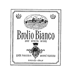 BROLIO BIANCO DRY WHITE WINE CASA VINICOLA BARONE RICASOLI FIRENZE-ITALY.