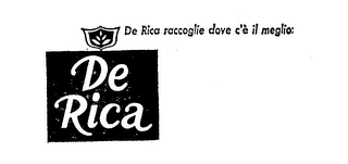 DE RICA RACCOGLIE DOVE CE IL MEGLIO trademark