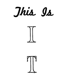 THIS IS IT trademark