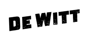 DE WITT trademark