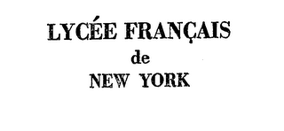 LYCEE FRANCAIS DE NEW YORK