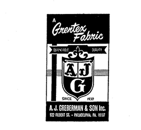 A GRENTEX FABRIC AJG trademark