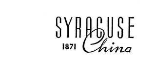 SYRACUSE CHINA 1871