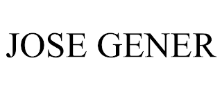 JOSE GENER trademark