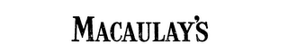 MACAULAY'S trademark