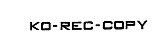 KO-REC-COPY trademark