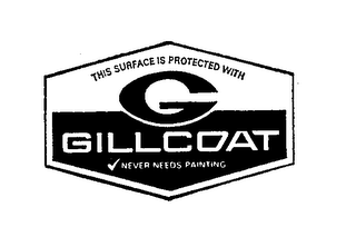 THIS SURFACE IS PROTECTED WITH G GILLCOAT NEVER NEEDS PAINTING