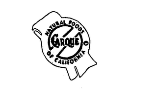CARQUE NATURAL FOODS OF CALIFORNIA trademark