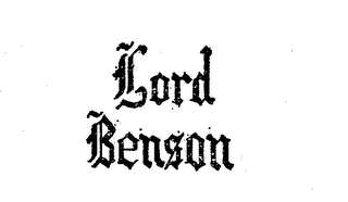 LORD BENSON