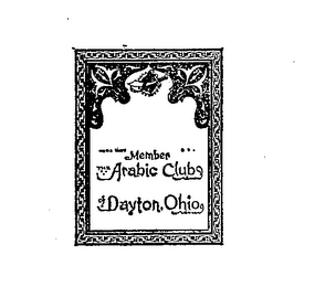 ARABIC CLUB DAYTON OHIO MEMBER 