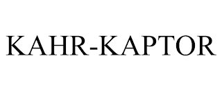 KAHR-KAPTOR trademark