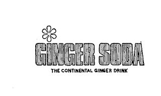 GINGER SODA THE CONTINENTAL GINGER DRINK