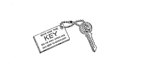 GIVE HIM THE KEY SO HE MAY NOT OPEN HIS OWN DOOR TO OPPORTUNITY