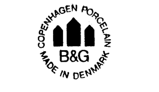 B&amp;G COPENHAGEN PORCELAIN MADE IN DENMARK trademark