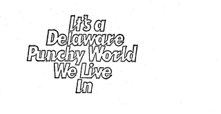 IT'S A DELAWARE PUNCHY WORLD WE LIVE IN