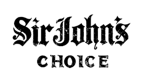 SIR JOHN'S CHOICE