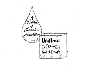 UNIFLOW 50 YEARS 1920 1970 KOLD- DRAFT A TRADITION OF INNOVATION SINCE 1920