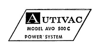 AUTIVAC MODEL AVO 500 C POWER SYSTEM 