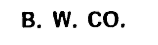 B. W. CO. trademark