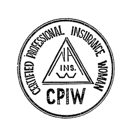 CPIW CERTIFIED PROFESSIONAL INSURANCE WOMAN NA INS. W