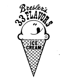 BRESLER'S 33 FLAVORS ICE CREAM trademark