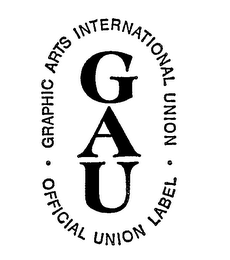 GAU GRAPHIC ARTS INTERNATIONAL UNION OFFICIAL UNION LABEL