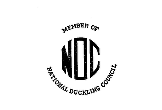 MEMBER OF NATIONAL DUCKLING COUNCIL NDC 