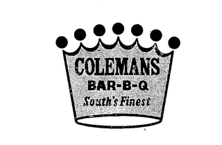 COLEMANS BAR-B-Q SOUTH'S FINEST