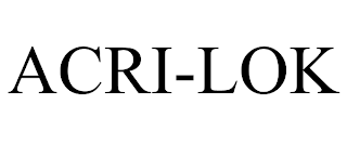 ACRI-LOK trademark