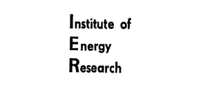 INSTITUTE OF ENERGY RESEARCH