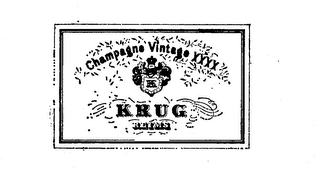 CHAMPAGNE VINTAGE XXXX K KRUG REIMS 