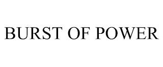BURST OF POWER trademark
