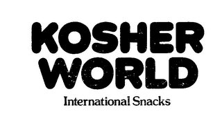 KOSHER WORLD INTERNATIONAL SNACKS