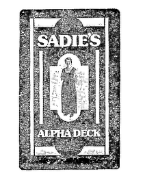 SADIE'S ALPHA DECK trademark