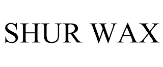 SHUR WAX trademark