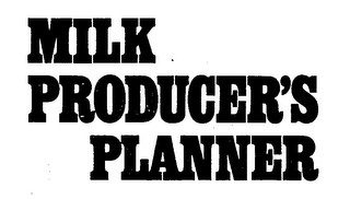 MILK PRODUCER'S PLANNER