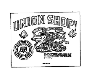 UNION SHOP! LABOR OMNIA VINCIT. BARBERS, BEAUTICIANS AND ALLIED INDUSTRIES INTERNATIONAL ASSOCIATION