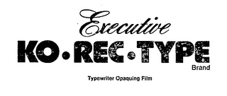 EXECUTIVE KO-REC-TYPE BRAND TYPEWRITER OPAQUING FILM