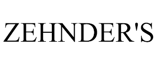 ZEHNDER'S trademark