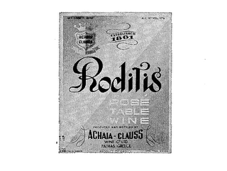 ACHAIA CLAUSS RODITIS ROSE TABLE WINE 1801