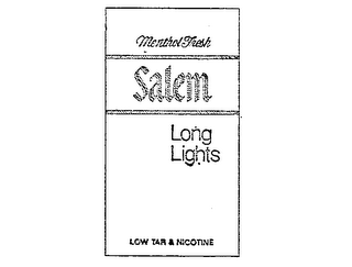 MENTHOL FRESH SALEM LONG LIGHTS LOW TAR & NICOTINE