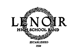 LENOIR HIGH SCHOOL BAND ESTABLISHED 1924