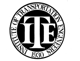 ITE INSTITUTE TRANSPORTATION ENGINEERS 1930